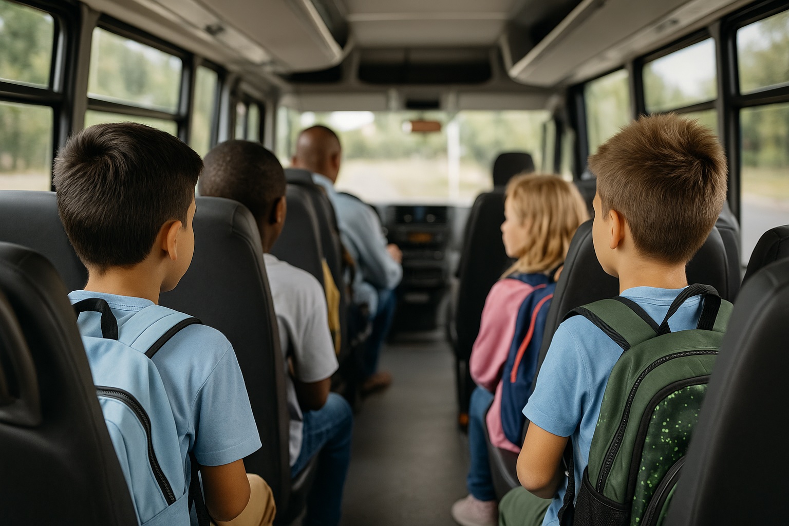 Veículo de transporte coletivo de crianças
